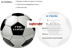 invitation ballon football anniversaire explorador
