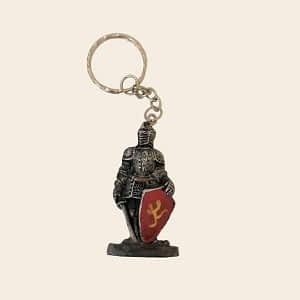 porte cle chevalier ecu rouge