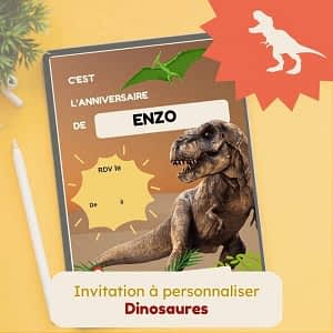 invitation dinosaure imprimer tyrex