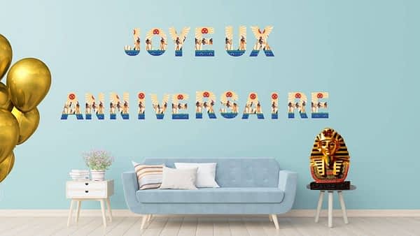 joyeux anniversaire egypte decor salon