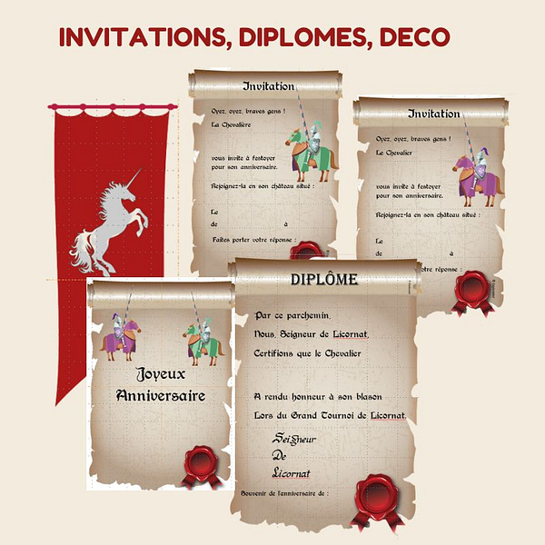invitation diplome chevalier