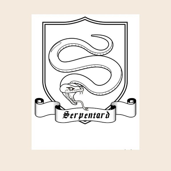 coloriage du blason maison serpentard