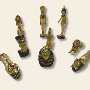lot figurines dorées cadeaux souvenir anniversaire egypte