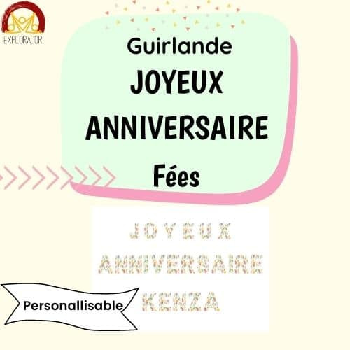 guirlande happy birthday fees