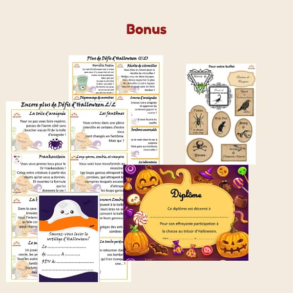 défis d'halloween et bonus