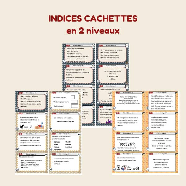cachettes pour jeu halloween