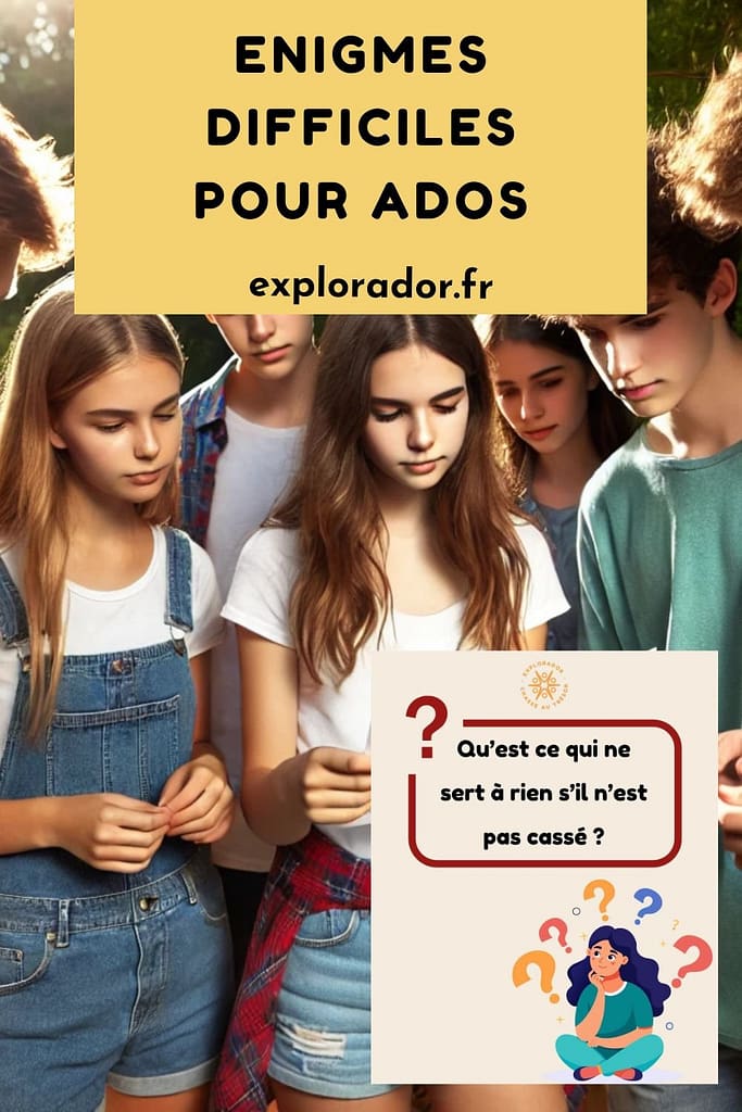 adolescents jouant à un jeu d'énigmes difficiles