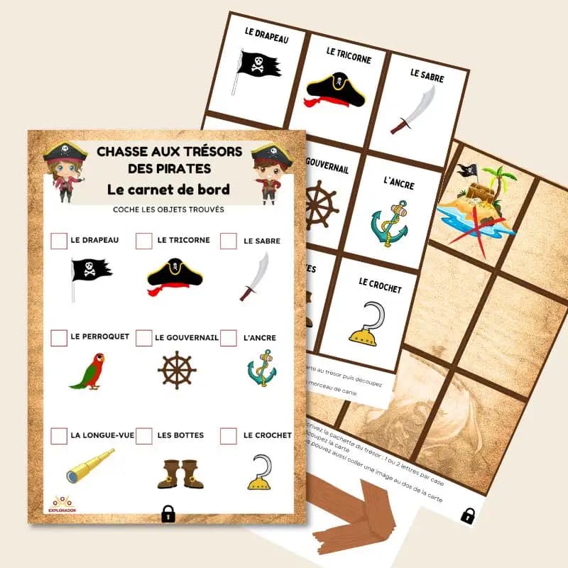 chasse au tresor pirates pour enfant de 8 ans